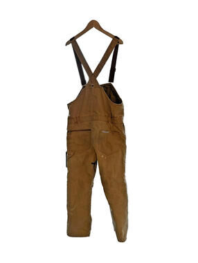 Walls Zero-Zone Insulated Bib Overalls Men's Medium Short Tan Duck Canvas Work